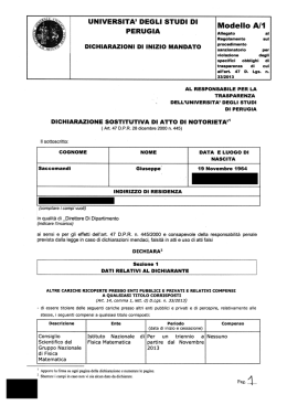 UNIVERSITA` DEGLI STUDI DI Mode"&deg; A11