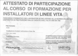 Abilitazione linee vita