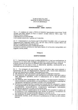 club alpino italiano sezione di pieve di cadore statuto sezionale