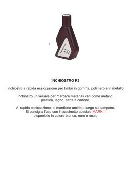 INCHIOSTRO R9 inchiostro a rapida essiccazione per timbri in