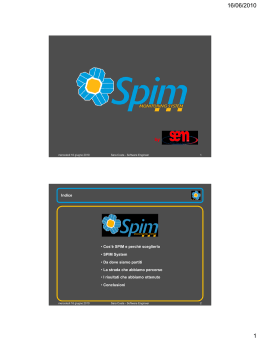 &bull; Cos`&egrave; SPIM e perch&eacute; sceglierlo Indice &bull; SPIM