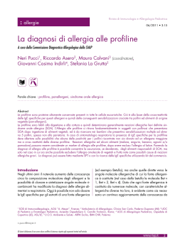 La diagnosi di allergia alle profiline