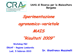 Sperimentazione agronomico-varietale MAIS