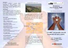 I CARE: mi prendo cura di te perch&eacute; mi stai a cuore&rdquo; Convento San