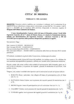 verbale n. 1 del 16.12.2015 dirigente gabinetto