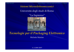 Tecnologie per il Packaging Elettronico