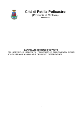 Città di Petilia Policastro - Stazione Unica Appaltante