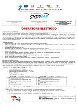 Operatore elettrico - Cnos Perugia -Foligno
