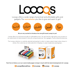 Loooqs offers a wide range of practical and affordable gifts and