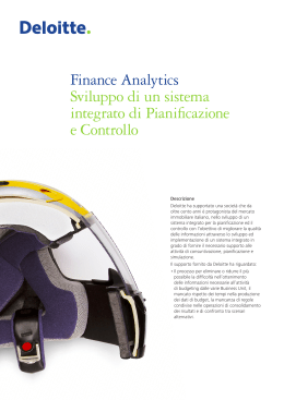 Finance Analytics Sviluppo di un sistema integrato di