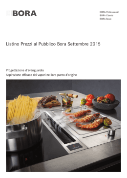 Listino Prezzi al Pubblico Bora Settembre 2015