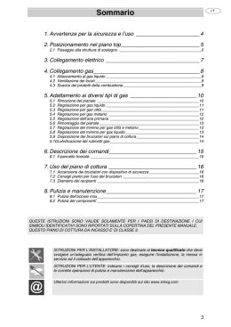 Istruzioni per l`installatore