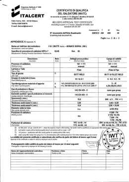 Certificato di qualifica del saldatore