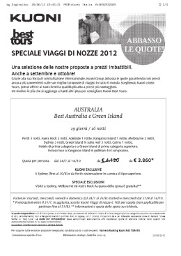 VIAGGI DI NOZZE A PREZZI RIBASSATI !!!