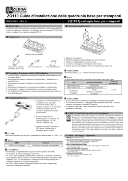 ZQ110 Guida d`installazione della quadrupla base per stampanti