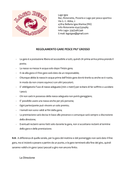 REGOLAMENTO GARE PESCE PIU` GROSSO La