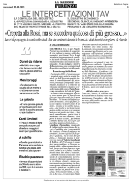 «Crepetta alla Rosai, ma se succedeva qualcosa di più grosso»