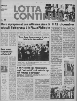 Moro si prepara` ad una se_timana piena di ostacoli. Il pi&ugrave; grosso &egrave;