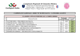 Serie B – Allieve I e II Prova