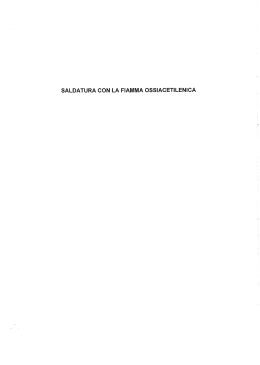 saldatura con la f&igrave;amma ossiacetilenica