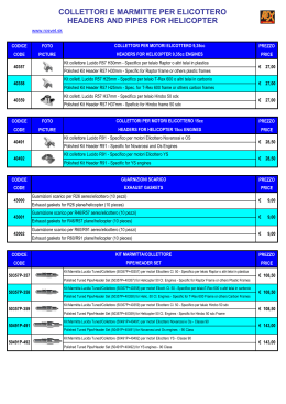 collettori e marmitte per elicottero headers and pipes for