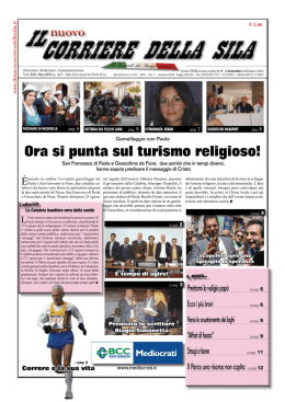 Ora si punta sul turismo religioso!