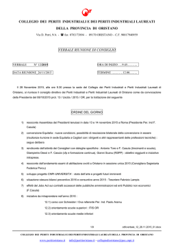 Verbale n. 12 e delibere - Collegio Periti Industriali della provincia di