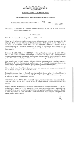 DIPARTIMENTO AMMINISTRATIVO - Deliberazione