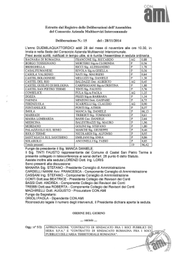 Estratto dal Registro delle Deìiberazioni dell`Assemblea