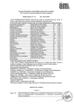 Estratto dal Registro delle Deliberazioni dell`Assemblea del