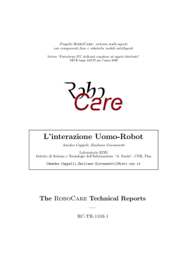 L`interazione Uomo-Robot - RoboCare