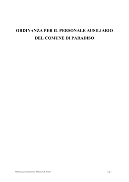 ordinanza personale ausiliario