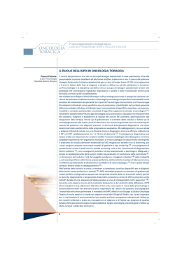 Il ruolo dell`AIPO in Oncologia Toracica