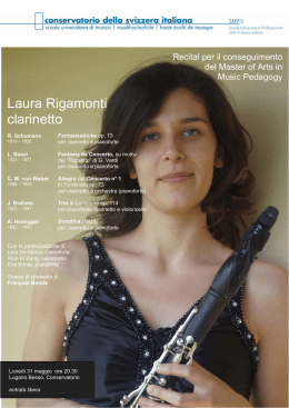 Laura Rigamonti clarinetto