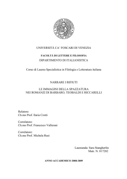 Tesi di Laurea | Narrare i rifiuti