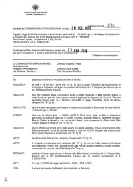 Deliberazione n.192 del 18/02/2015