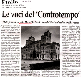 Le voci del `Controtempo`