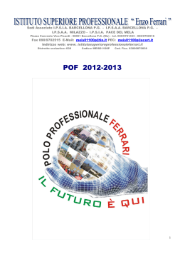 P.O.F. anno scolastico 2012/2013 - Istitutoprofessionaleferrari.it