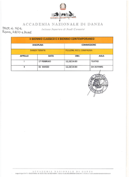 esame danza terapia sessione invernale a.a. 2015/2016