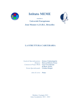 Istituto MEME: La struttura carceraria
