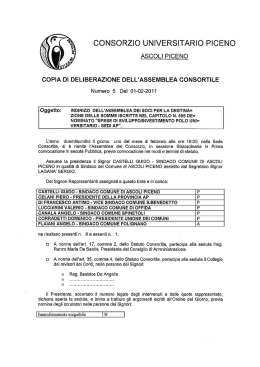 Delibera Assemblea n 5 - Consorzio Universitario Piceno