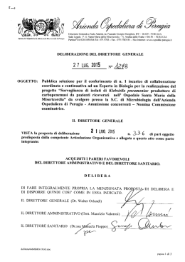 27 LUG. 2015 N... Mg - Azienda ospedaliera Perugia