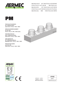 DELIVERY PLENUM AERMEC PM for fan coils FCX