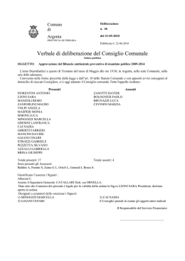 Letto, confermato e sottoscritto come segue