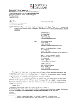 Autorizzazione in procedura ordinaria n. 3698 del