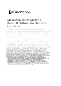 Mesolella canta Stefano Benni e chiude il Leuciana