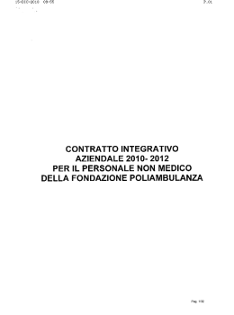 Contratto integrativo aziendale 2010