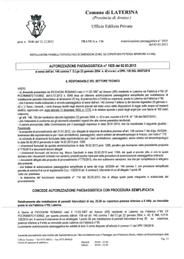 Autorizzazione Paesaggistica 1925