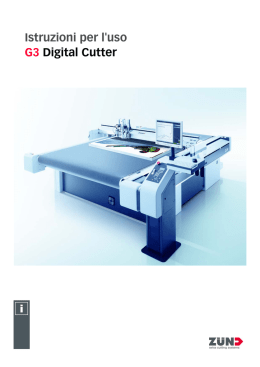 Istruzioni per l`uso G3 Digital Cutter