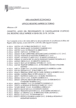 ELENCO SOCIETA` PER AFFISSIONE